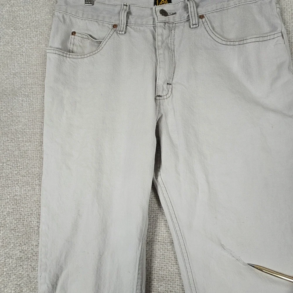 Lee Mens Regular Fit Straight Leg Gray Cotton Denim Jeans 34x29‎ JIM-M313-018